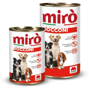 Bocconi con manzo alimento completo per cani adulti di tutte le razze e taglie - Mignini
